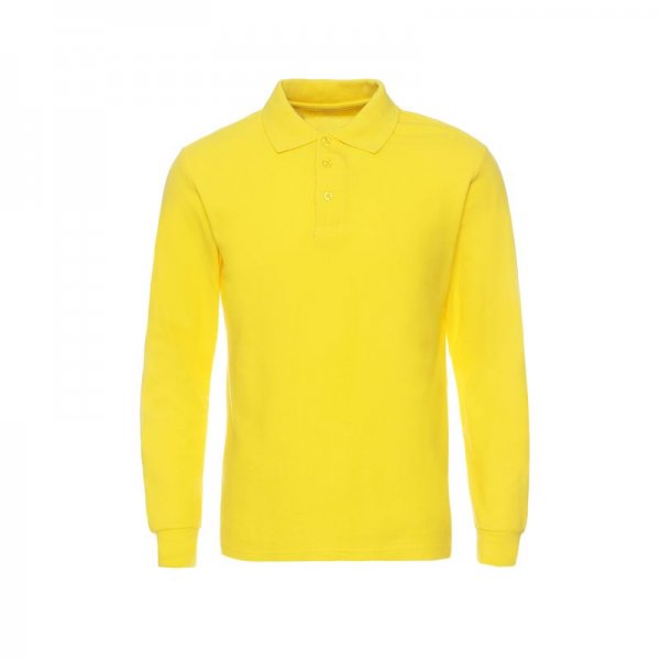 Long sleeved cotton polo shirt