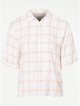 Orange Checked Boxy Fit Shirt