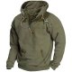 Hooded solid color men's jacket