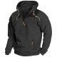 Hooded solid color men's jacket