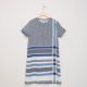 Blue & White Short Sleeve Dress