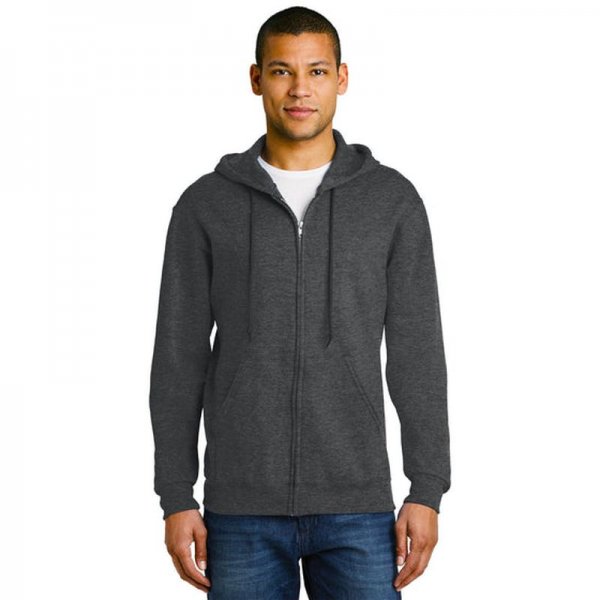 Lightweight Full-Zip Hooded Sweatshirt