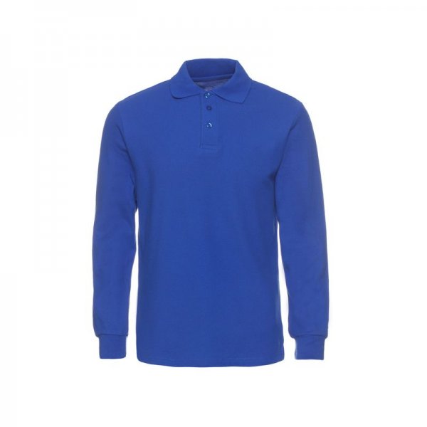 Long sleeved cotton polo shirt