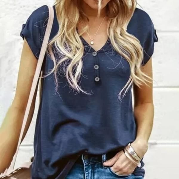 Comfy V-Neck Short Sleeve Tee